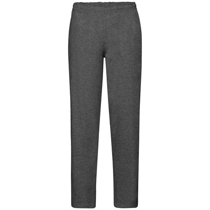 Dark Heather - Front - Fruit Of The Loom Unisex Adult Classic Heather Open Hem Jogging Bottoms