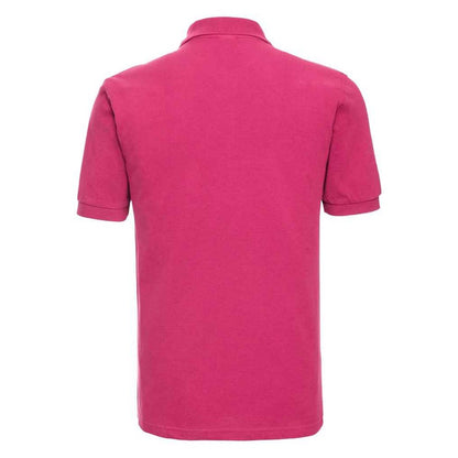 Fuchsia - Back - Russell Mens Classic Cotton Pique Polo Shirt