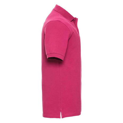 Fuchsia - Side - Russell Mens Classic Cotton Pique Polo Shirt