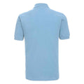 Sky Blue - Back - Russell Mens Classic Cotton Pique Polo Shirt