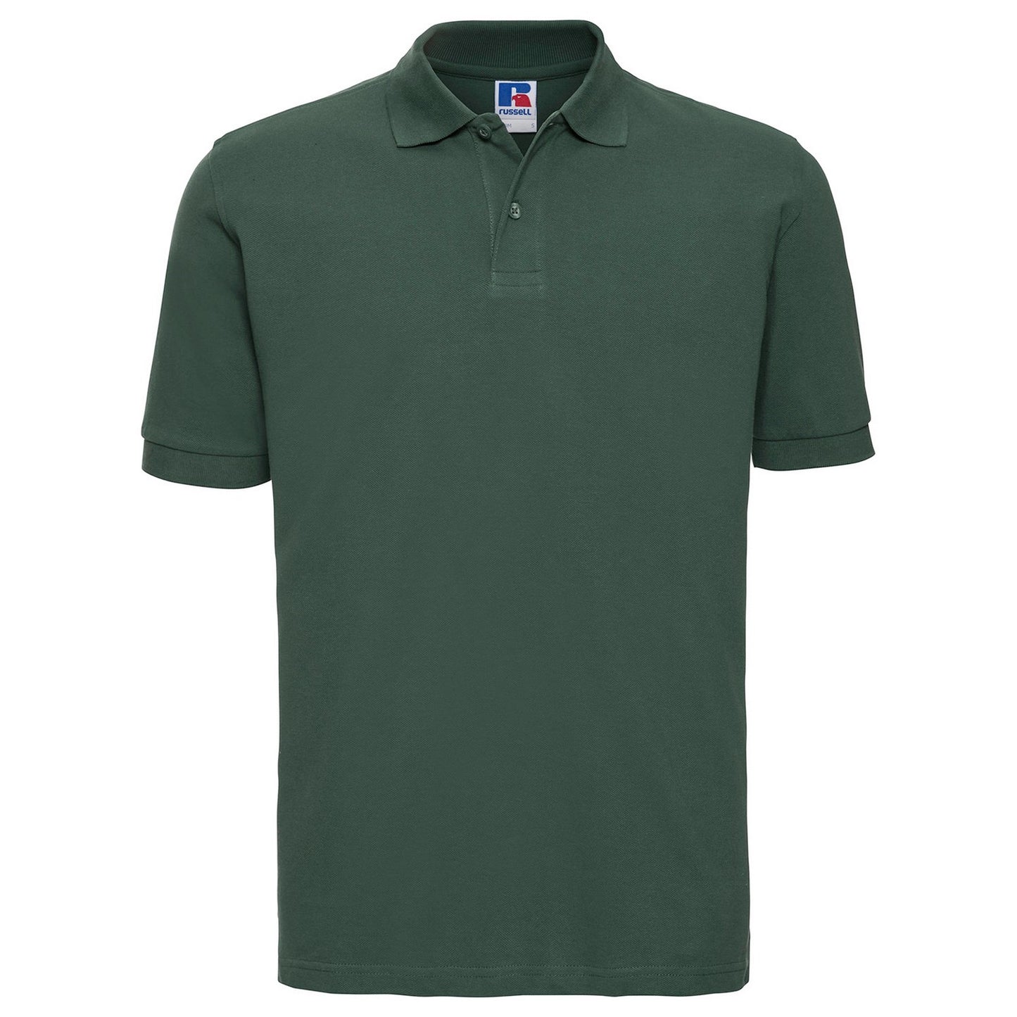 Bottle Green - Front - Russell Mens Classic Cotton Pique Polo Shirt