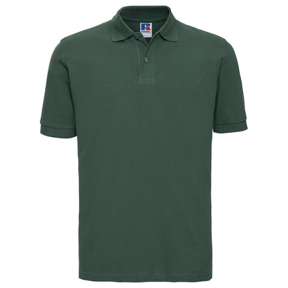 Bottle Green - Front - Russell Mens Classic Cotton Pique Polo Shirt