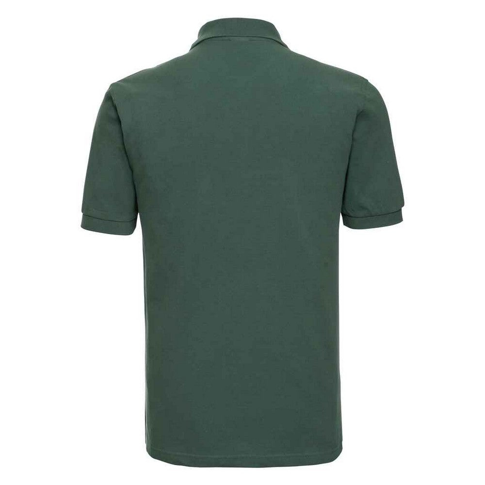 Bottle Green - Back - Russell Mens Classic Cotton Pique Polo Shirt