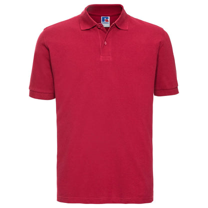 Classic Red - Front - Russell Mens Classic Cotton Pique Polo Shirt