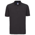 Black - Front - Russell Mens Classic Cotton Pique Polo Shirt
