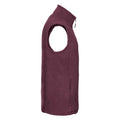 Burgundy - Side - Russell Mens Outdoor Fleece Gilet