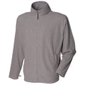 Heather - Front - Henbury Mens Plain Fleece Jacket