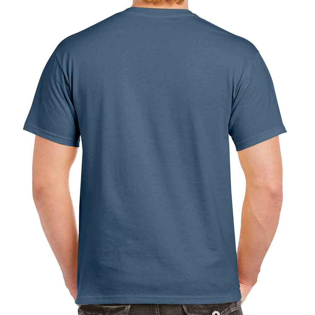 Indigo - Back - Gildan Mens Heather Heavy T-Shirt