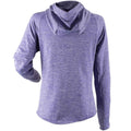 Purple Marl - Back - Tombo Womens-Ladies Lightweight Running Hoodie