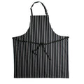 Navy-White - Front - Dennys Unisex Adult Stripe Apron