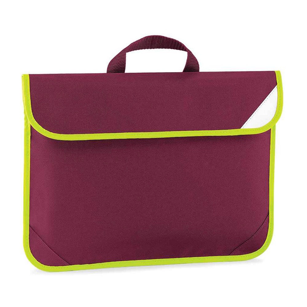 Burgundy - Front - Quadra Hi-Vis Book Bag