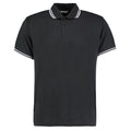 Graphite-White - Front - Kustom Kit Mens Tipped Cotton Pique Polo Shirt