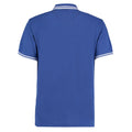 Royal Blue-White - Back - Kustom Kit Mens Tipped Cotton Pique Polo Shirt