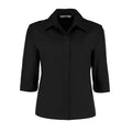 Black - Front - Kustom Kit Womens-Ladies Continental 3-4 Sleeve Shirt