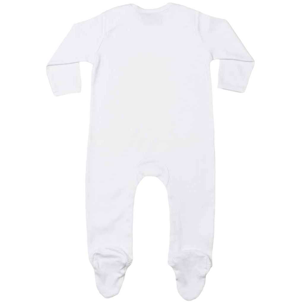 White - Back - Larkwood Baby Contrast Sleepsuit