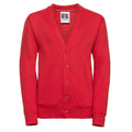 Bright Red - Front - Jerzees Schoolgear Childrens-Kids Cardigan