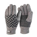Grey-Black - Front - Result Winter Essentials Unisex Adult Thinsulate Patterned Gloves