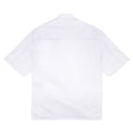 White - Back - Dennys Mens Stud Front Short-Sleeved Chef Jacket