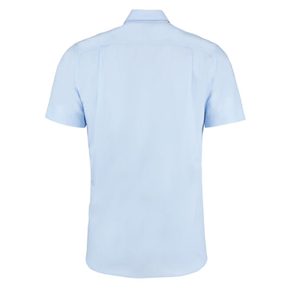 Light Blue - Back - Kustom Kit Mens Premium Corporate Short-Sleeved Shirt