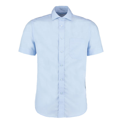Light Blue - Front - Kustom Kit Mens Premium Corporate Short-Sleeved Shirt