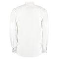White-Mid Blue - Back - Kustom Kit Mens Premium Contrast Oxford Long-Sleeved Shirt