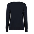 Navy - Back - Kustom Kit Womens-Ladies Arundel V Neck Cardigan