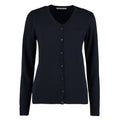 Navy - Front - Kustom Kit Womens-Ladies Arundel V Neck Cardigan