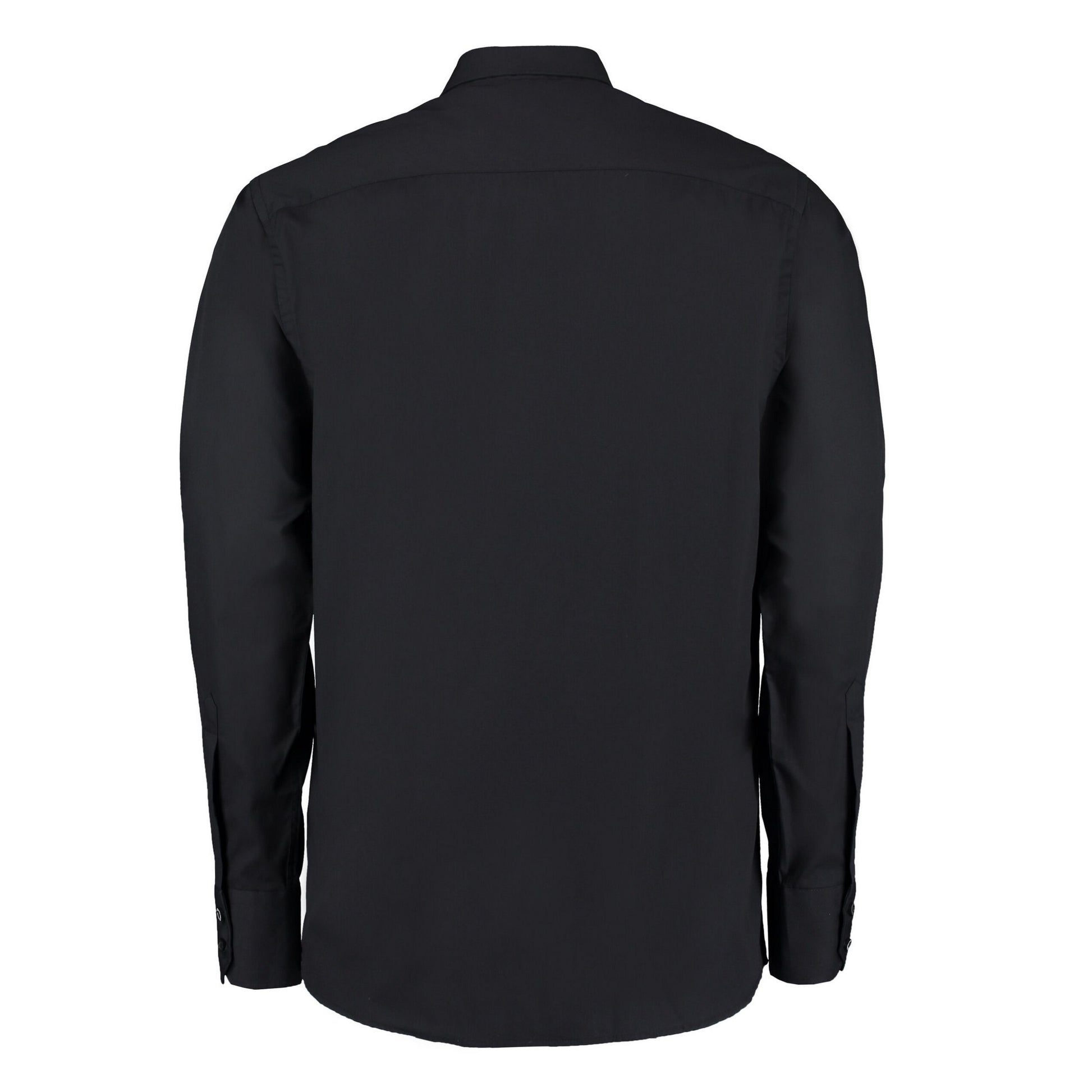 Black - Back - Kustom Kit Mens City Business Long-Sleeved Formal Shirt