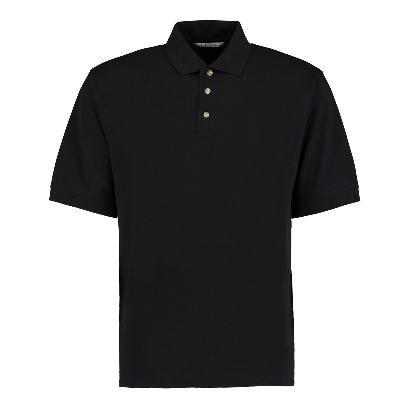 Black - Front - Kustom Kit Mens Pique Polo Shirt