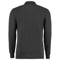 Graphite - Back - Kustom Kit Mens Pique Long-Sleeved Polo Shirt