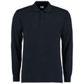 Navy - Front - Kustom Kit Mens Pique Long-Sleeved Polo Shirt