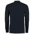 Navy - Back - Kustom Kit Mens Pique Long-Sleeved Polo Shirt
