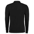 Black - Back - Kustom Kit Mens Pique Long-Sleeved Polo Shirt