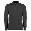 Graphite - Front - Kustom Kit Mens Pique Long-Sleeved Polo Shirt