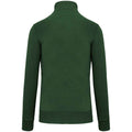 Forest Green - Back - Kariban Mens Zip Neck Sweatshirt