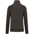 Dark Grey - Back - Kariban Mens Zip Neck Sweatshirt