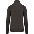 Dark Grey - Back - Kariban Mens Zip Neck Sweatshirt
