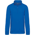 Light Royal Blue - Front - Kariban Mens Zip Neck Sweatshirt