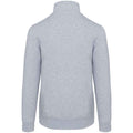 Oxford Grey - Back - Kariban Mens Zip Neck Sweatshirt
