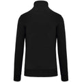 Black - Back - Kariban Mens Zip Neck Sweatshirt