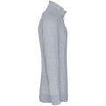 Oxford Grey - Side - Kariban Mens Zip Neck Sweatshirt