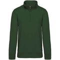 Forest Green - Front - Kariban Mens Zip Neck Sweatshirt