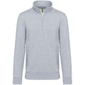 Oxford Grey - Front - Kariban Mens Zip Neck Sweatshirt