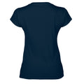 Navy - Back - Gildan Womens-Ladies Soft Style V Neck T-Shirt