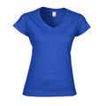 Royal Blue - Front - Gildan Womens-Ladies Soft Style V Neck T-Shirt