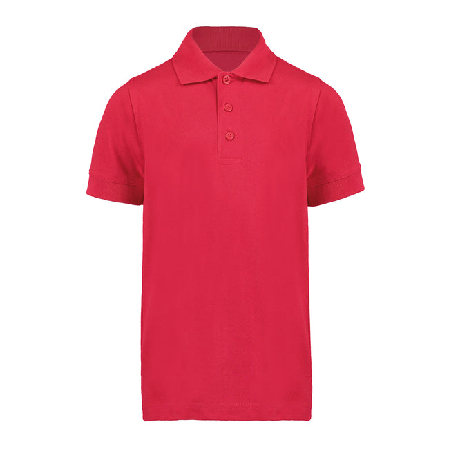 Red - Front - Kustom Kit Childrens-Kids Klassic Polycotton Pique Polo Shirt