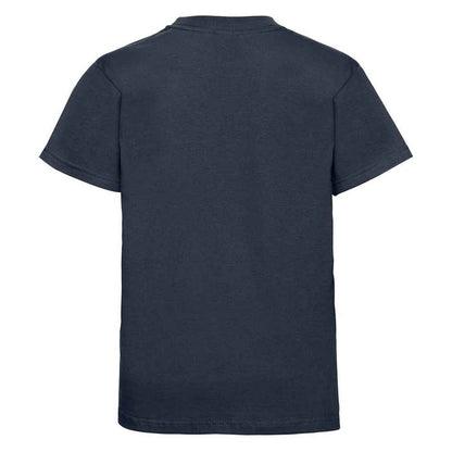 French Navy - Back - Jerzees Schoolgear Childrens-Kids Classic Plain Ringspun Cotton T-Shirt