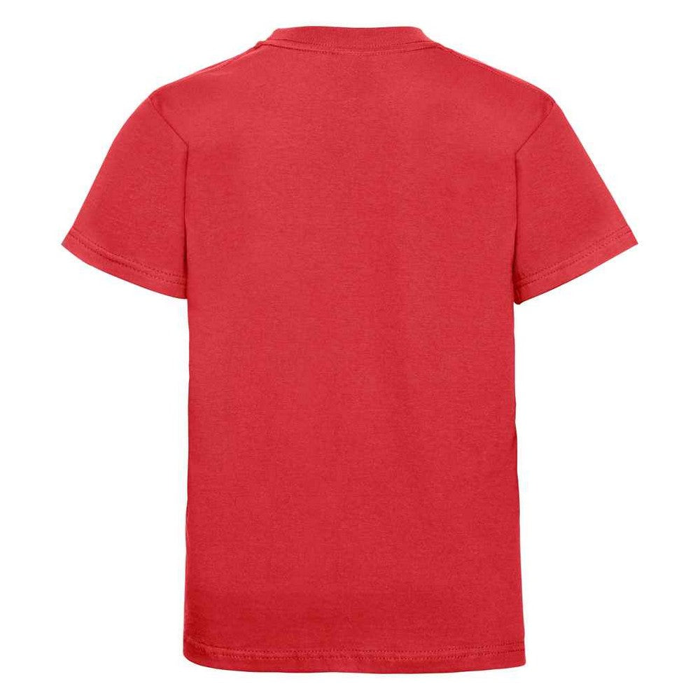 Bright Red - Back - Jerzees Schoolgear Childrens-Kids Classic Plain Ringspun Cotton T-Shirt