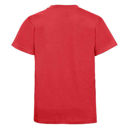 Bright Red - Back - Jerzees Schoolgear Childrens-Kids Classic Plain Ringspun Cotton T-Shirt