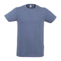 Navy - Front - SF Men Mens Feel Good Heather Stretch T-Shirt